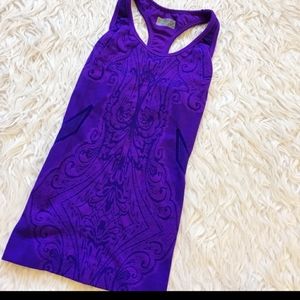 ATHLETA Performance Seamless Purple Racerback Build In Bra Tank